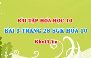 Bài 3 trang 28 SGK Hóa 10: Cấu hình Electron nguyên tử, thứ tự mức năng lượng trong nguyên tử